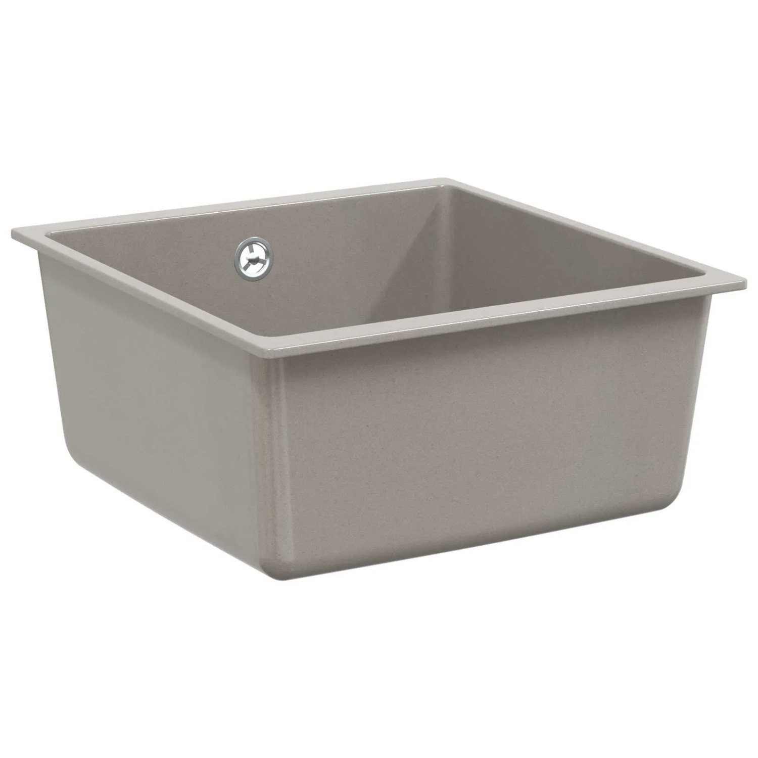vidaXL Waschbecken Grau 430 x 460 mm 80% Quarz und 20% Harz 42028421