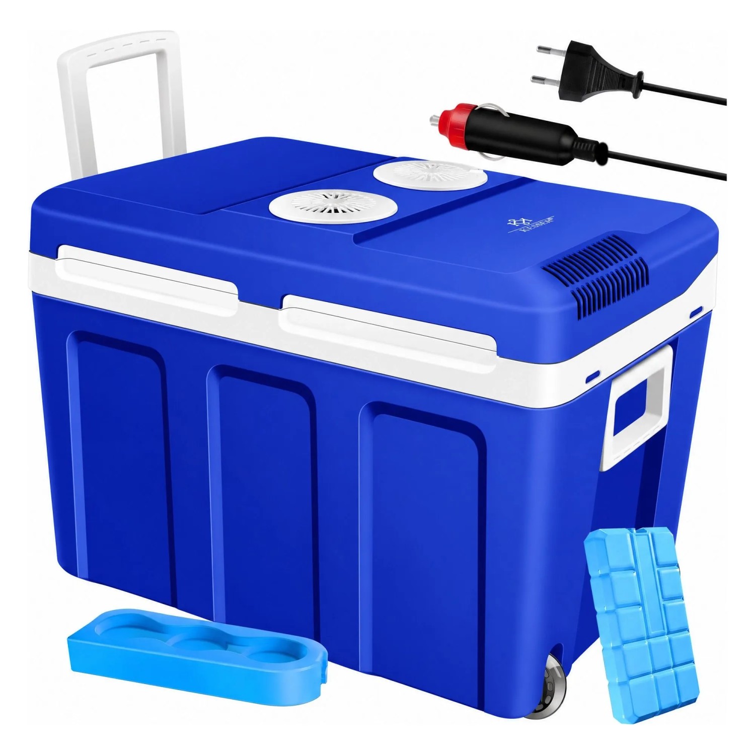 KESSER Kühlbox mit Rollen 40, Fassungsvermögen 12 V und 230 V Blau
