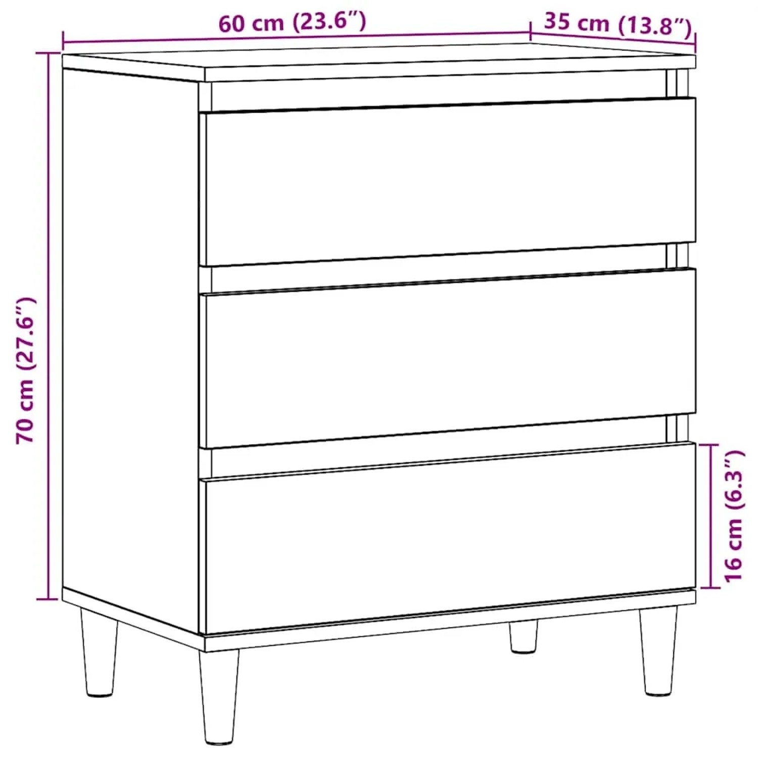 vidaXL Sideboard Artisan-Eiche 60x35x70 cm Holzwerkstoff 856481_10