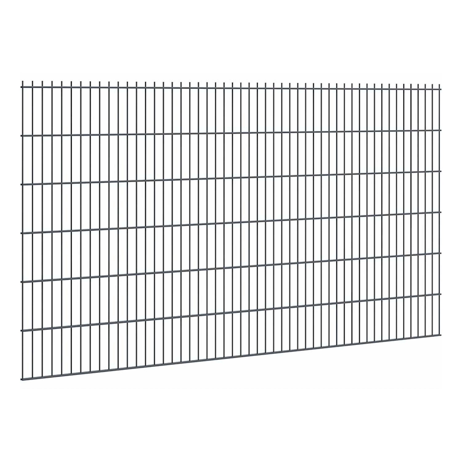 Doppelstabmattenzaun Stärke 8/6/8 Anthrazit 123 x 251 cm günstig online kaufen