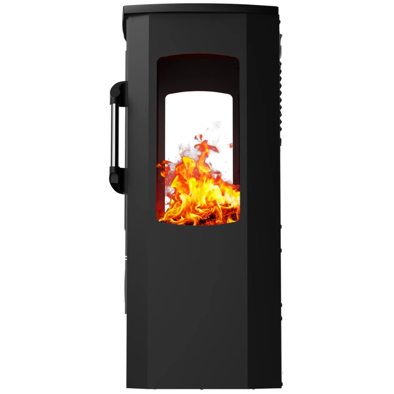 Schwarzer TroniTechnik Elektrokamin mit LED-Flammeneffekt und 2000 Watt Leistung.