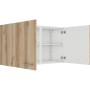 OPTIFIT Livorno290 Küchen-Hängeschrank 100 cm, Wildeiche Nachbildung, mit zwei Türen und Einlegeboden.