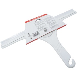 Weißer Schulte Glaswischer aus Kunststoff, ideal für Duschkabinen und glatte Flächen.