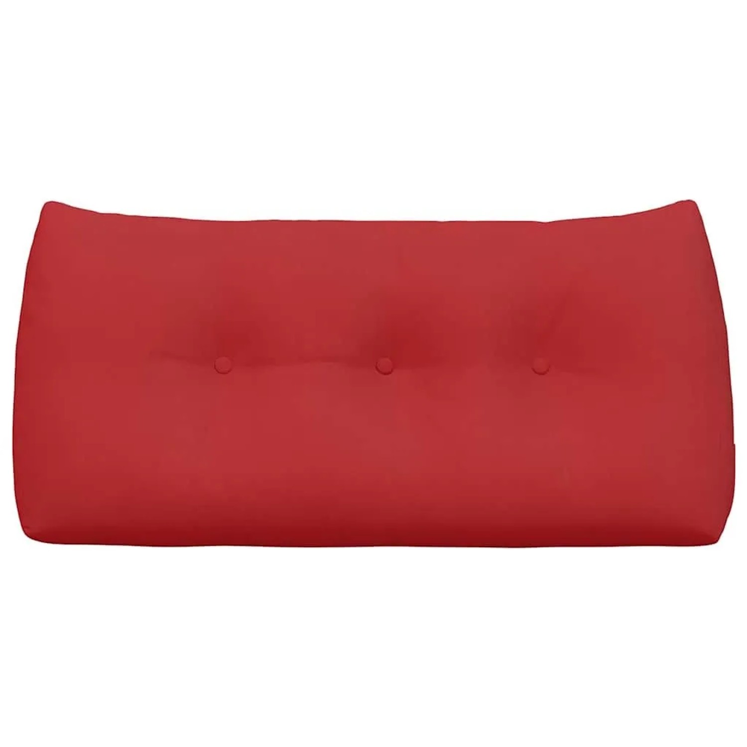 Rotes vidaXL Rückenkissen aus Stoff, 100x24x50 cm, mit Knopfheftung für ergonomischen Komfort.
