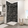 Schulte Duschrückwand DecoDesign Verbl. Anthrazit, Steinwand-Optik für Dusche & Bad.