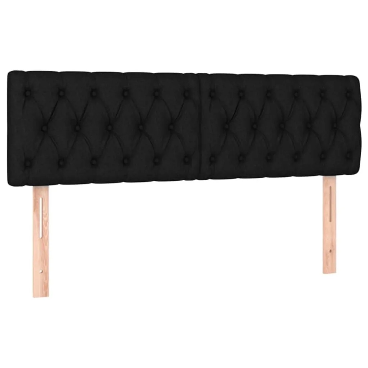 vidaXL Kopfteile 2 Stk Schwarz 72x7x78/88 cm Stoff 346342