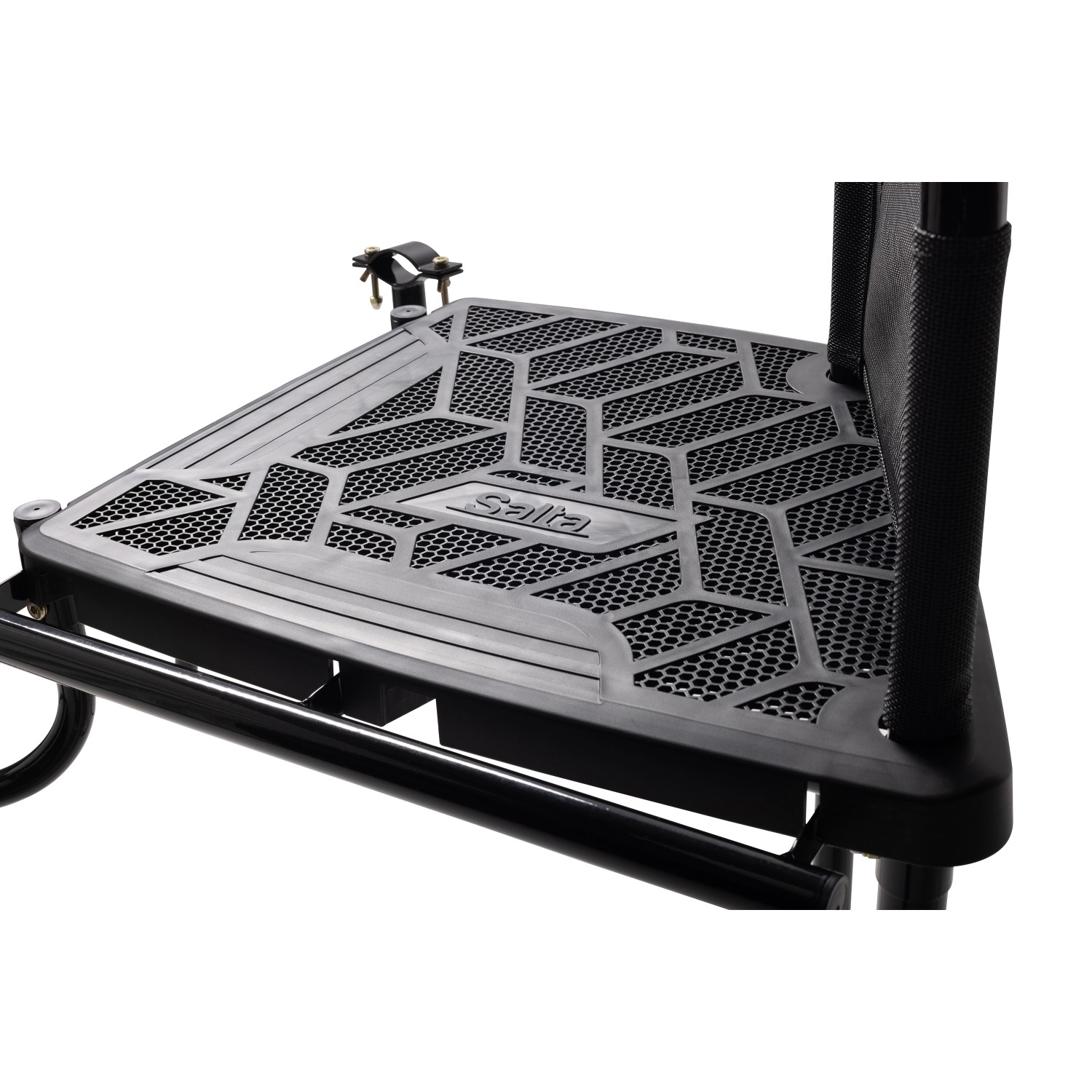 Salta Plattform für Trampoline, höhenverstellbar, mit Antirutsch-Profil für sicheren Aufstieg.