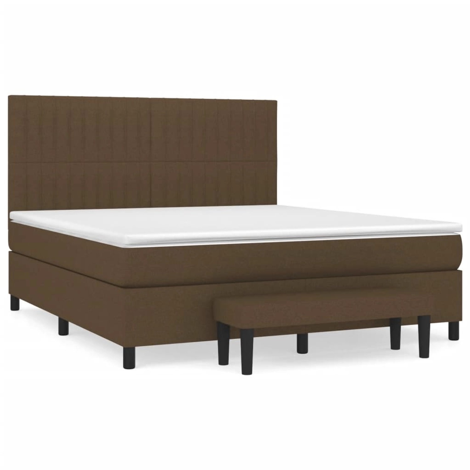 vidaXL Boxspringbett mit Matratze Dunkelbraun 160x200 cm Stoff1392974 günstig online kaufen