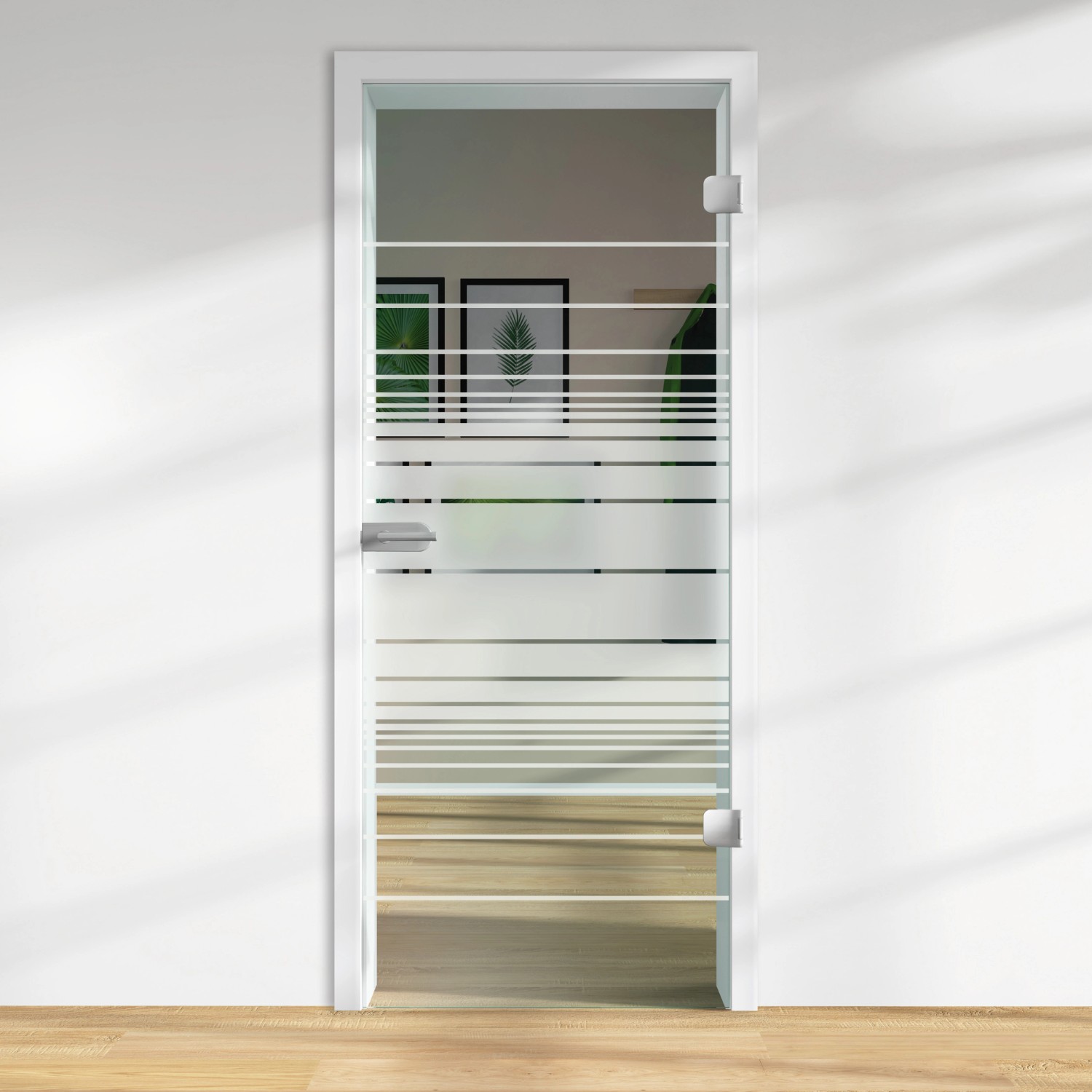 Glasdrehtür ESG Floatglas Dekor Siebdruck 36/83 DIN Rechts 2097 x 834 x 8 m günstig online kaufen
