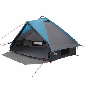 vidaXL Teepee Zelt mit Dach Blau und Grau 490 x 410 x 210 cm 42004072