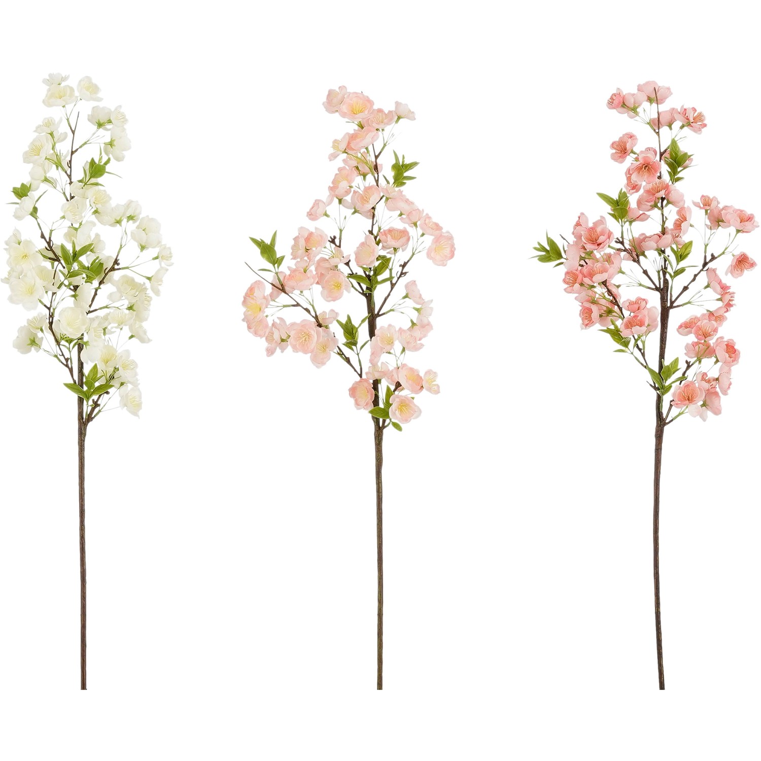 Mica Decorations Kunstblume Weiß Rosa Hellrosa 70 cm Farbsortiert
