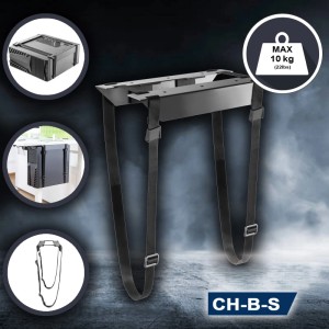 SOTECH CAVO Unterbau Computerhalterung CH-B-S GurthalterungTragfähigkeit Bis 10 kg Schwarz