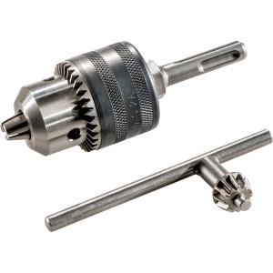 Metabo Zahnkranzbohrfutter mit SDS-Plus Adapter und Schlüssel für Bohrmaschinen.