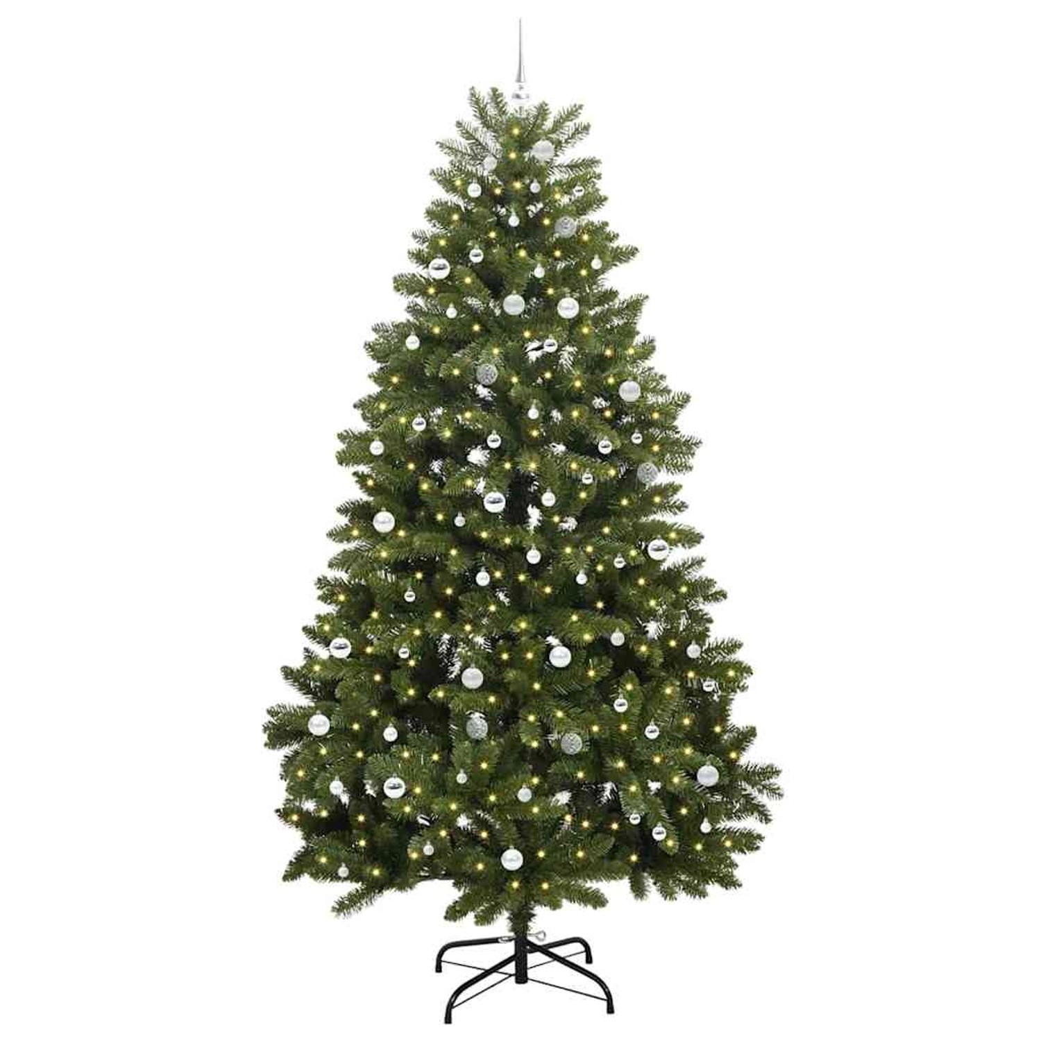 vidaXL Künstlicher Weihnachtsbaum Grün 270 cm PVC und Metall 3395717