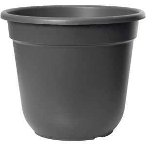Anthrazitfarbener Florus Pflanztopf Original, Ø 55 cm, aus recyceltem Kunststoff.