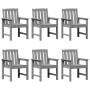 vidaXL Gartenstuhl 6 Stk Hellgrau 65,5 x 59 x 88 cm Polyethylen 3335800