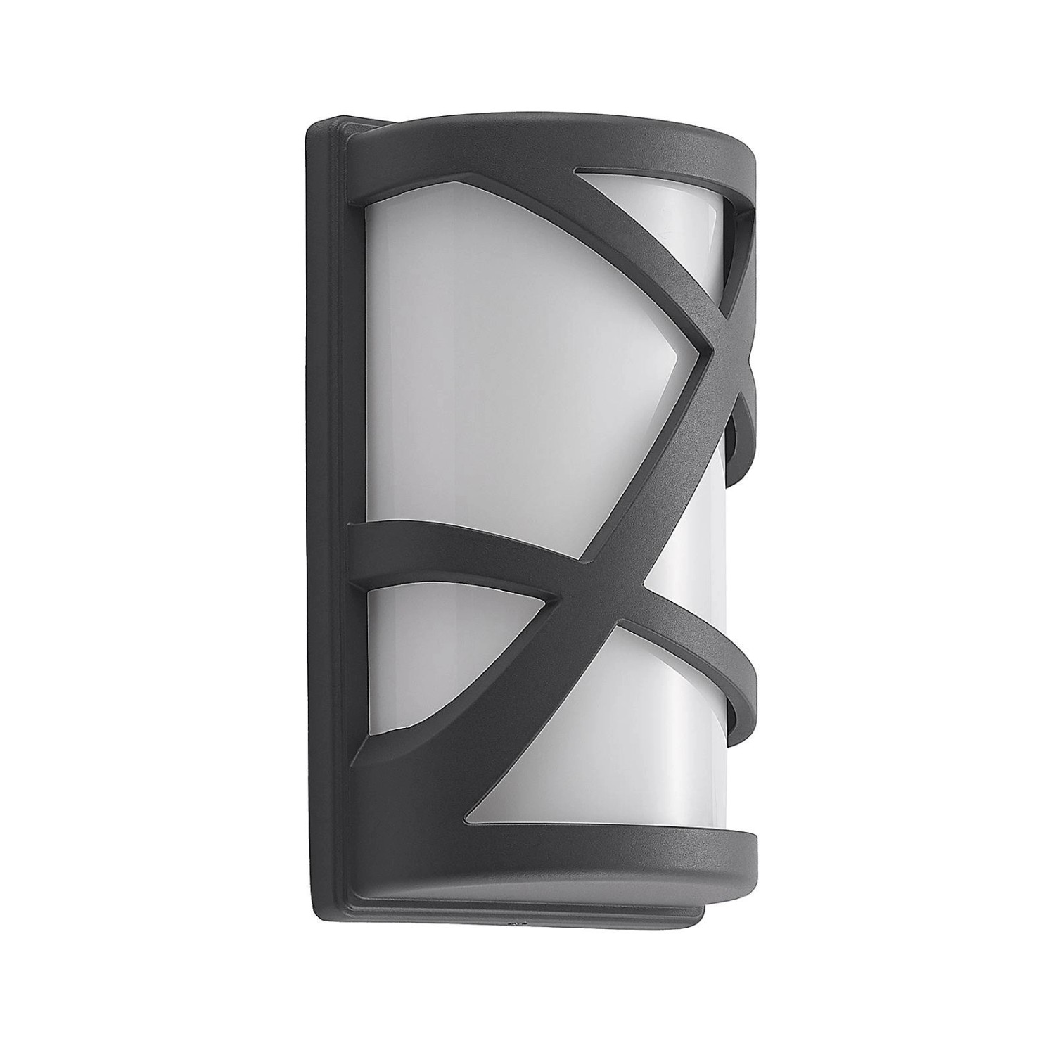 Lindby Wandleuchte Außen Femani 9926018 Spritzwassergeschützt Modern in Schwarz aus Aluminium 1-flammig E27