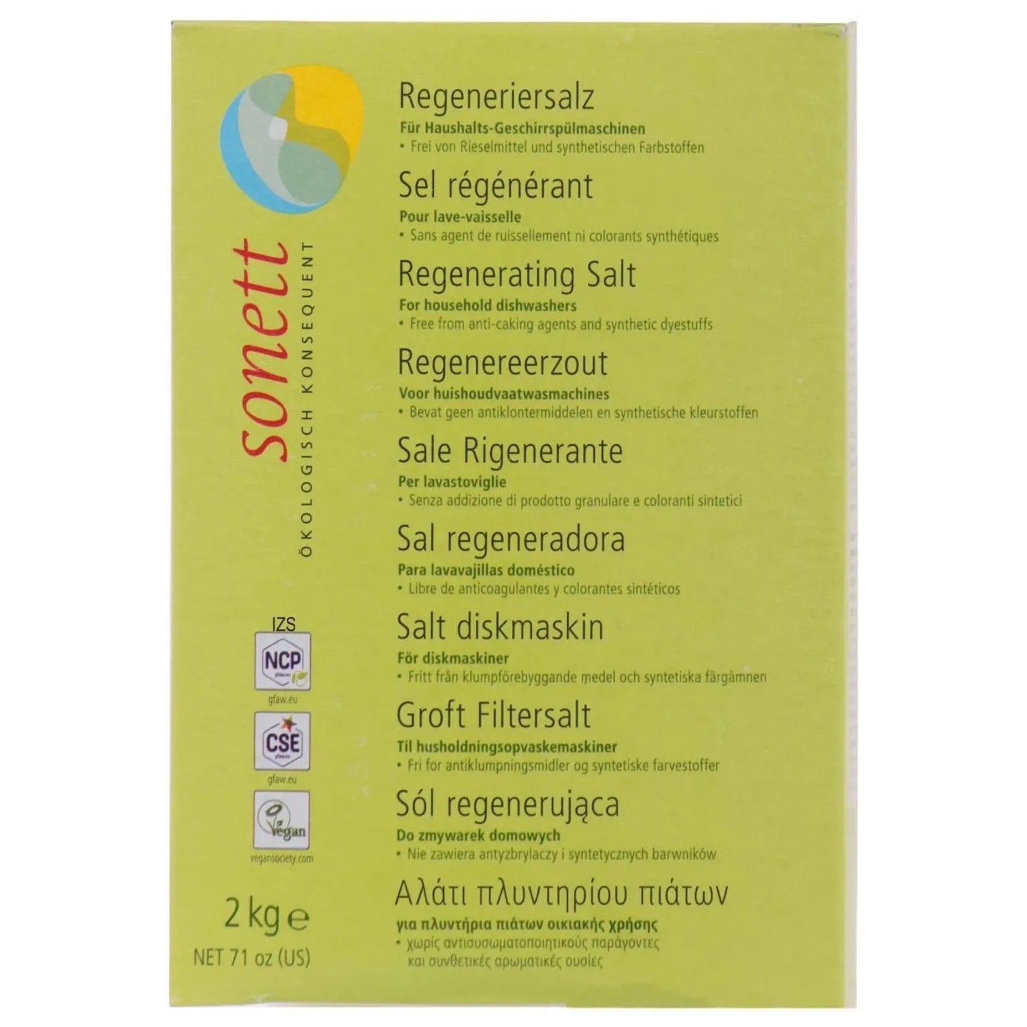 Sonett Regeneriersalz 2 kg für Geschirrspülmaschine