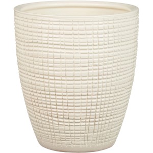 Scheurich Pflanzgefäß 667, Ø 13 cm, Vainilla, aus Keramik mit feiner Textur.