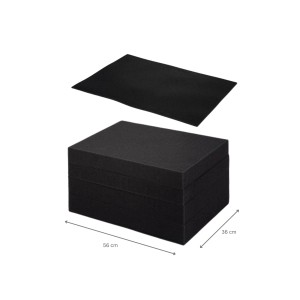 Sparset Eurobox mit Schaumstoffeinlage, 5er-Set. NextGen Portable Aufbewahrungsbox, 44 Liter.