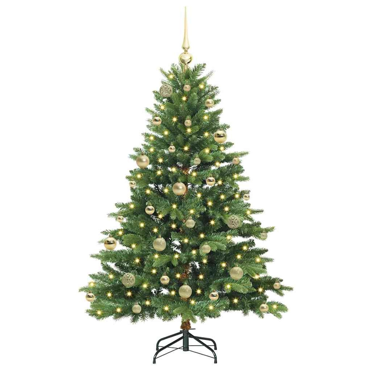 vidaXL Künstlicher Weihnachtsbaum mit 150 LEDs Grün 150 cm PE und PVC 3397540