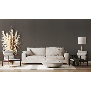 WALLFACE Wandpaneel 25127 RAW Dark Grey in Betonoptik, matte graue Wandverkleidung.