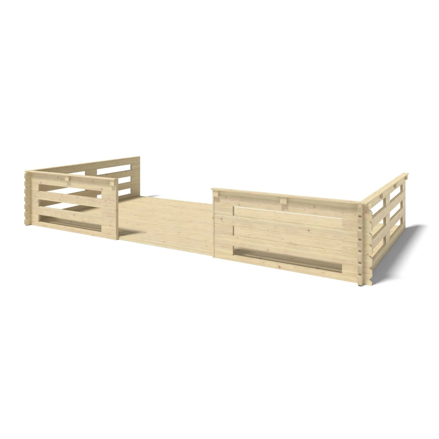 Altanka Veranda zum Gartenhaus 6x3 m   Farbe Holz   DOM558 günstig online kaufen