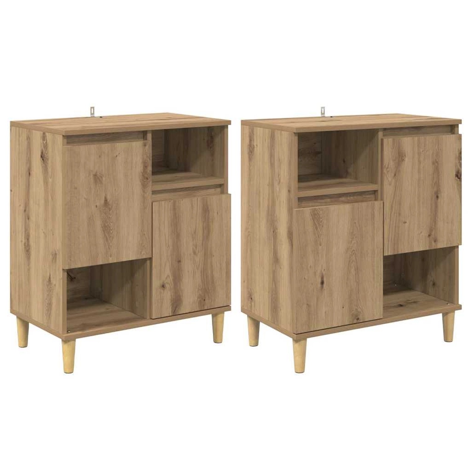 vidaXL Sideboards 2 Stk Artisan-Eiche 60 x 35 x 70 cm Holzwerkstoff 3415572 günstig online kaufen