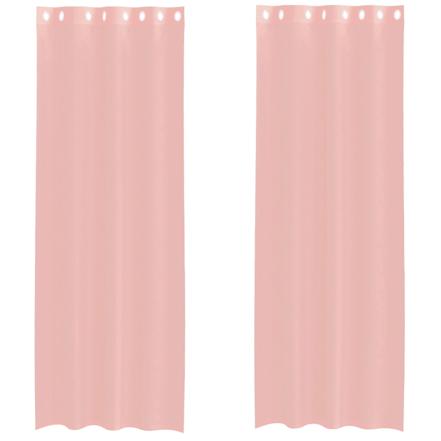 vidaXL Voile Vorhänge mit Ösen 2 Stk Rosa 140x300 cm 4102100 günstig online kaufen