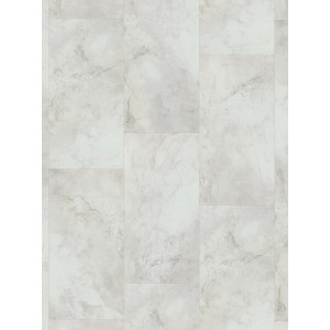 Parador Vinylboden Trendtime 5 Marmor Abbey Weiß, Fliesenoptik mit Mineralstruktur.