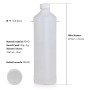 Weiße 1l Flasche Bayzid Flockungsmittel Flüssig für Pools mit Deckel und Maßangaben.