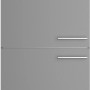 Optifit Midischrank für Kühlschrank, 60x176,6x58,4 cm, Basaltgrau. Vorratsschrank mit zwei Türen und Griffen.