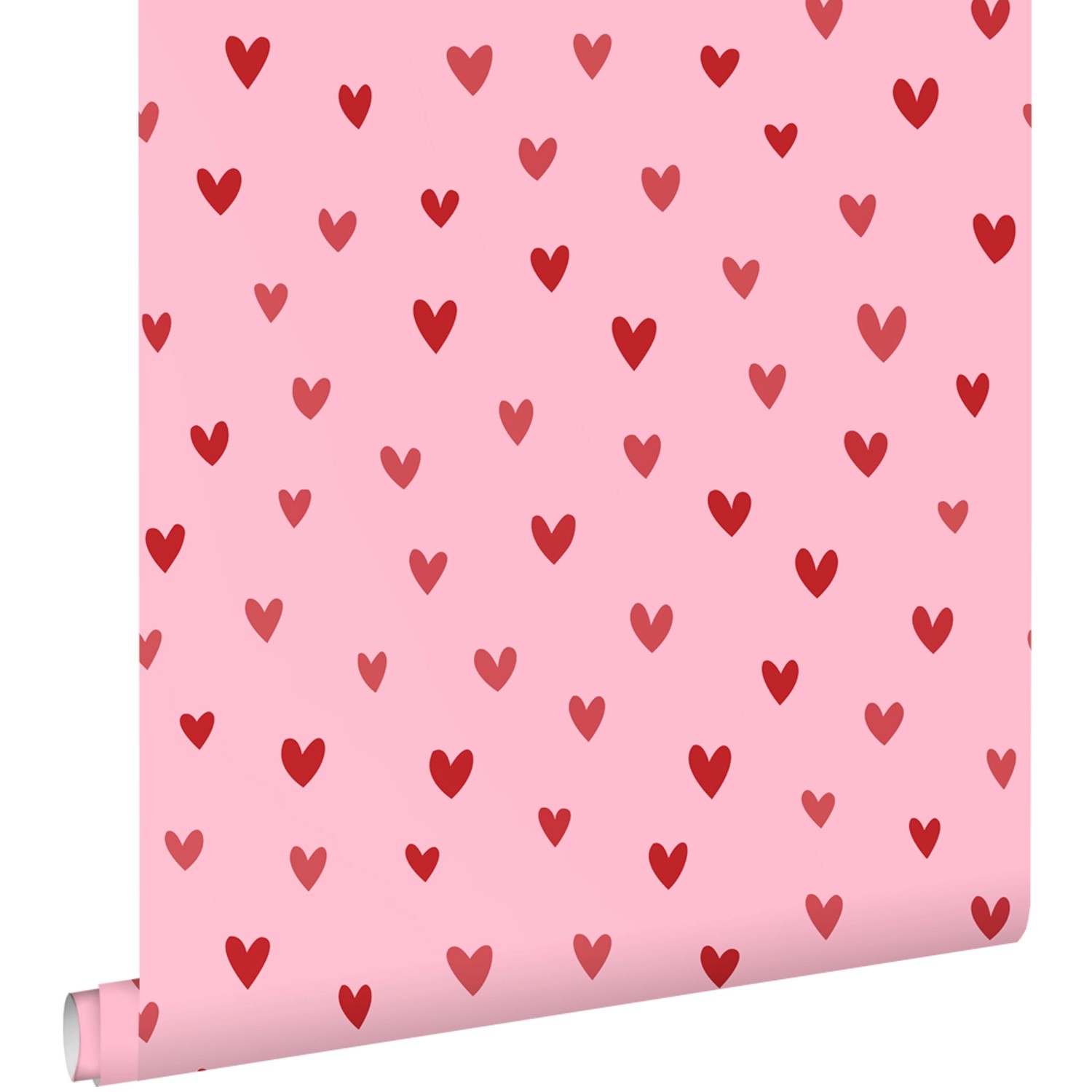 ESTAhome Tapete Herzchen Rosa Und Rot 50 X 900 Cm 131633 günstig online kaufen