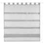 Graue Bestlivings Sky Gardine mit Raffoptik und Schlaufenaufhängung, 100x110 cm.