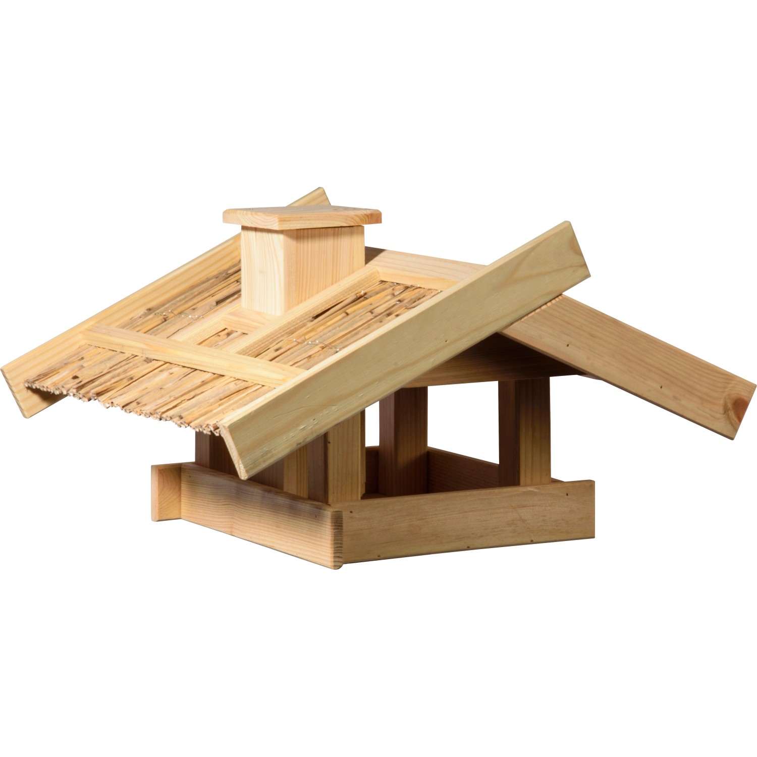 Dobar Vogelhaus Trollanes mit Schilfdach zum Aufstellen 50 cm x 43 cm x 29 günstig online kaufen