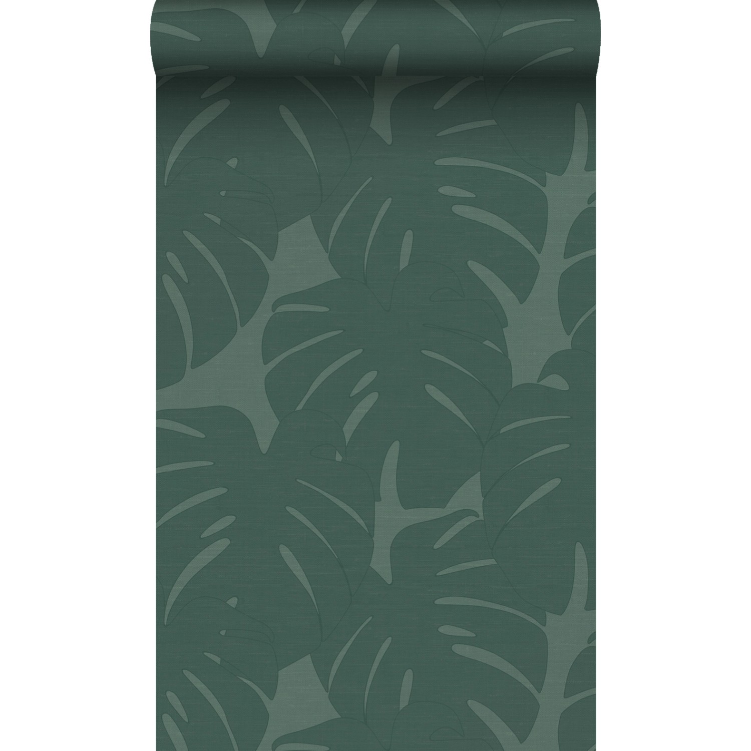 Origin Wallcoverings Tapete Blätter in Leinen-Optik Meeresgrün 53 cm x 10.0 günstig online kaufen