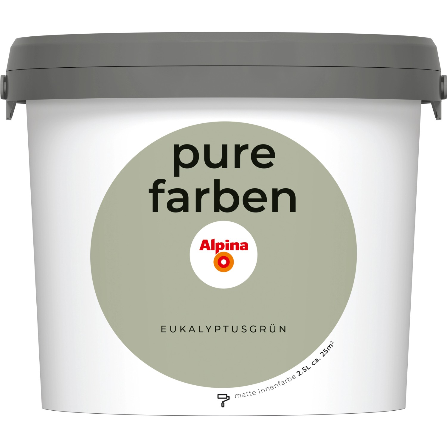 Alpina Wandfarbe Pure Farben Eukalyptusgrün 2,5 l