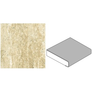 Arbeitsplatte Travertin Beige, 60 cm breit, Meterware. Küchenarbeitsplatte im Steindekor.
