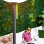 Lutec LED Solar Stehleuchte Poppy, anthrazit-grün, mit warmweisem Licht und Bluetooth Funktion.