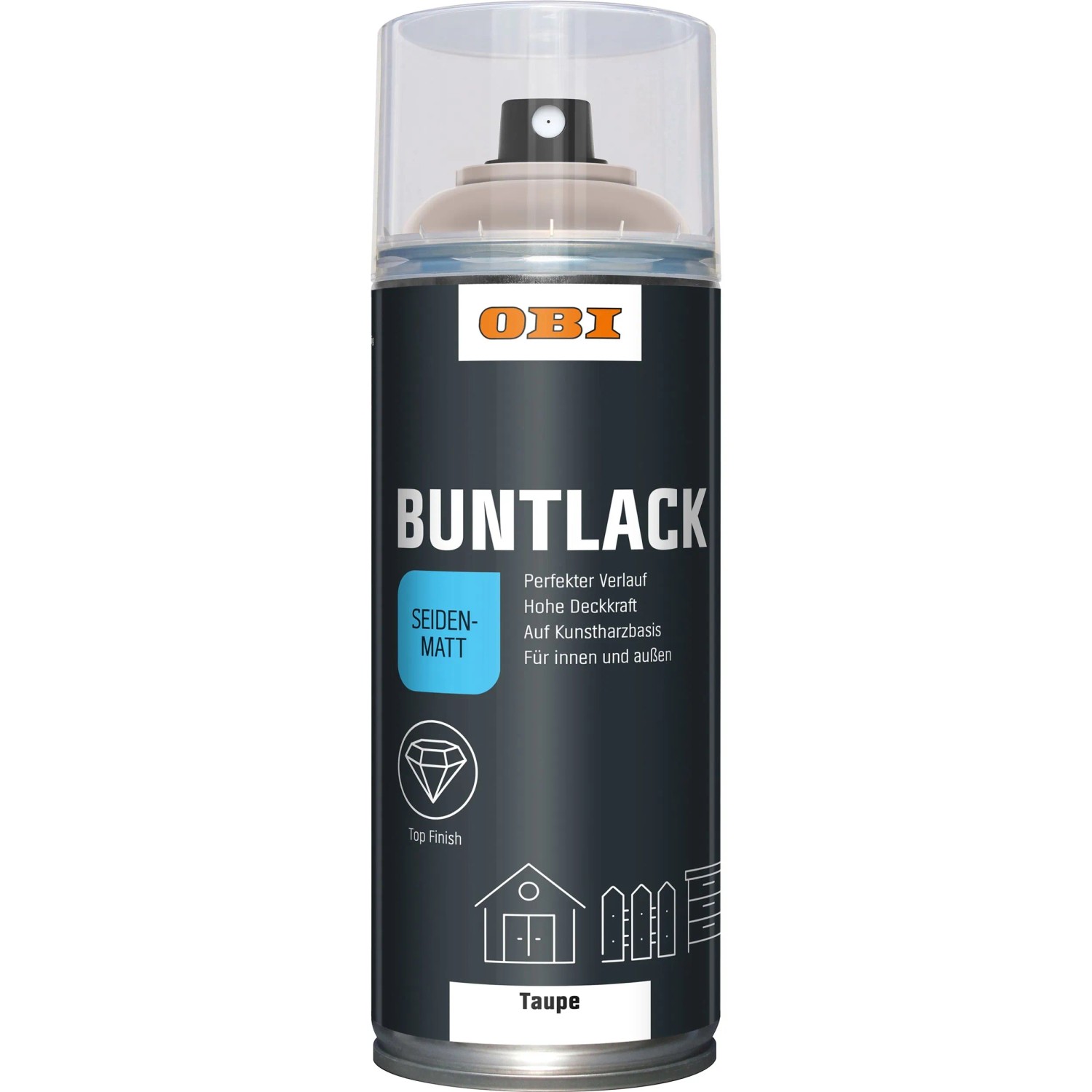 OBI Buntlack Spray LH Taupe seidenmatt 400 ml