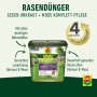 Compo Rasendünger 4in1, 9kg Packung zur Unkraut- und Moosbekämpfung für ca. 300 m² Rasenfläche.