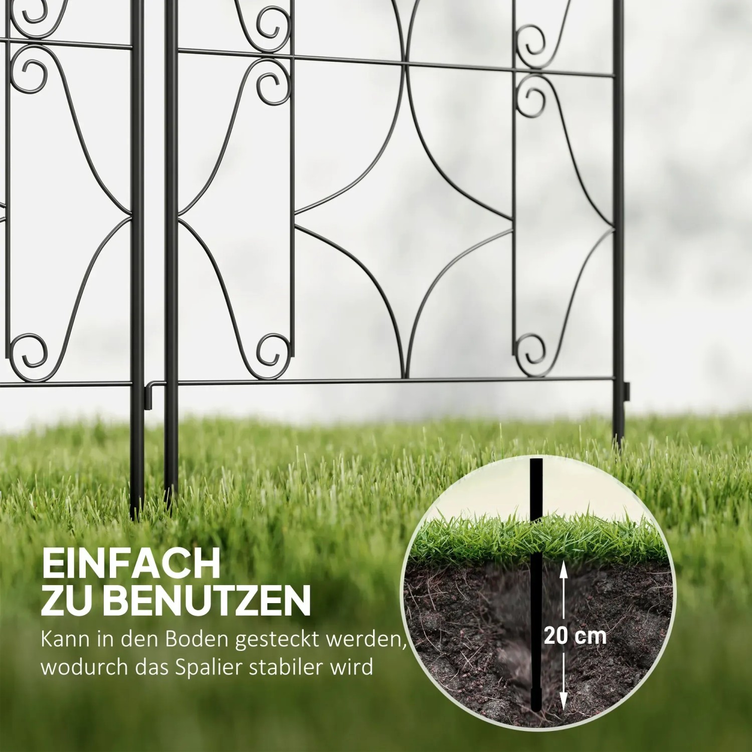 Wunderschne Rankgitter Metall Freistehend 200 Cm Obi Bilder