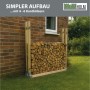 TRUTZHOLM Holzstapelhilfe 4er Set mit Holz gefüllt. Zubehör für Kamine & Öfen.