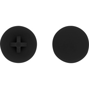 Schwarze LUX Abdeckkappen TX20 (30 Stk.) für Spanplattenschrauben und Universalschrauben.