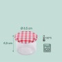 Relaxdays Einmachgläser Glas Stahl Transparent Rot Weiß Twist-Off Luftdicht 25er Set 6,5 cm x 8,5 cm 0,18 kg_4