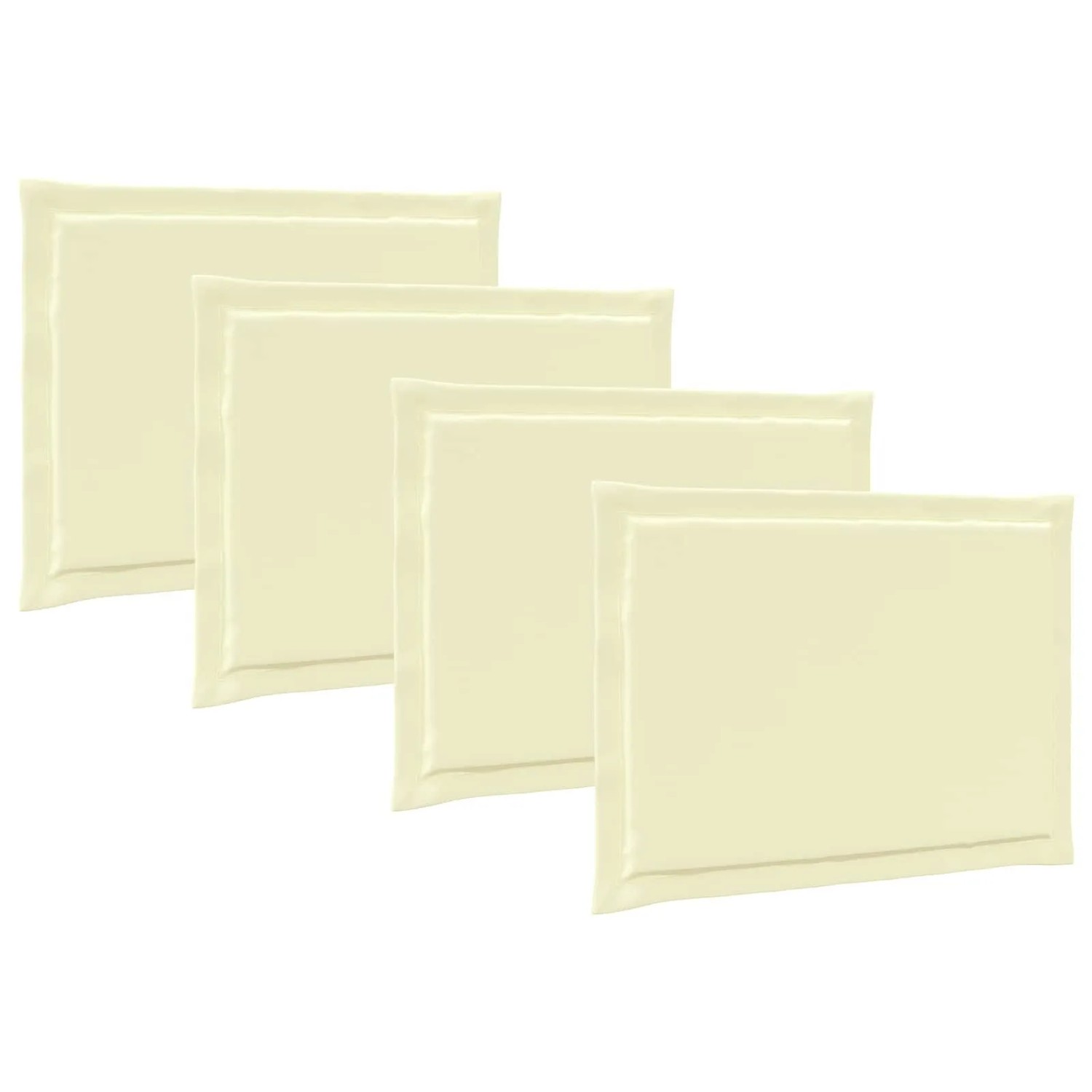 vidaXL Sitzkissen 4 Stk Creme 47 x 36 x 2 cm Polyester 899969