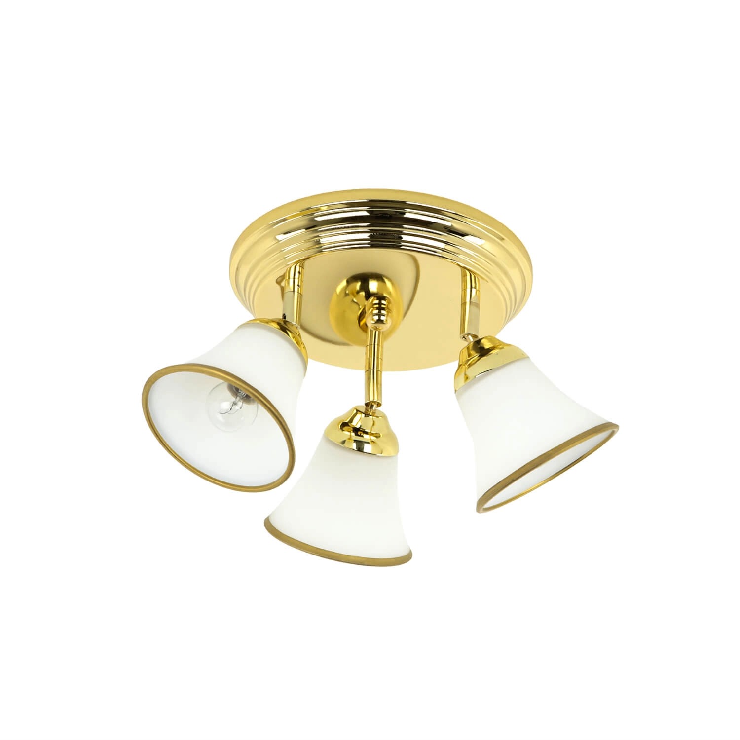 EASYLIGHT Deckenstrahler Klein Ø 23 cm Schwenkbar Metall Glas in Gold Jugen günstig online kaufen