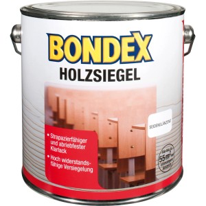 Dose Bondex Holzsiegel, transparenter Klarlack für Holz, seidenglänzend, 2,5 l.