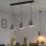 Paul Neuhaus Pendelleuchte Eton Beton, 4-flammig, graue Hängelampe für Esszimmer im Industrial Design.