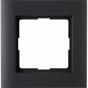 Kopp Abdeckrahmen in Anthrazit für Schalter und Taster. Quadratischer Rahmen aus Kunststoff.